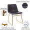 Flash Furniture 2 Pk 18 Inch Dark Gray LeatherSoft Dining Chairs ET-ER18345-18-GY-GG - alternate 4